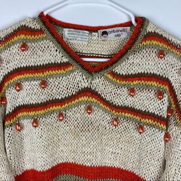 Antonella Ore VTG Womens Sweater 36 EUC 3/4 Sleeve Ladies Made in Italy - Picture 4 of 8